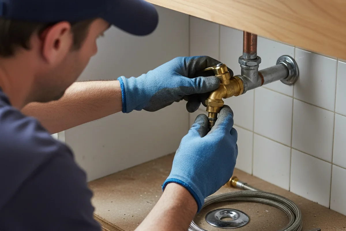 Shutoff valve and fitting work during Repiping in Blue Ridge